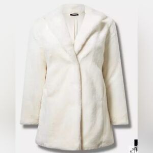 Torrid Faux Fur Long Line Coat Pristine 00
